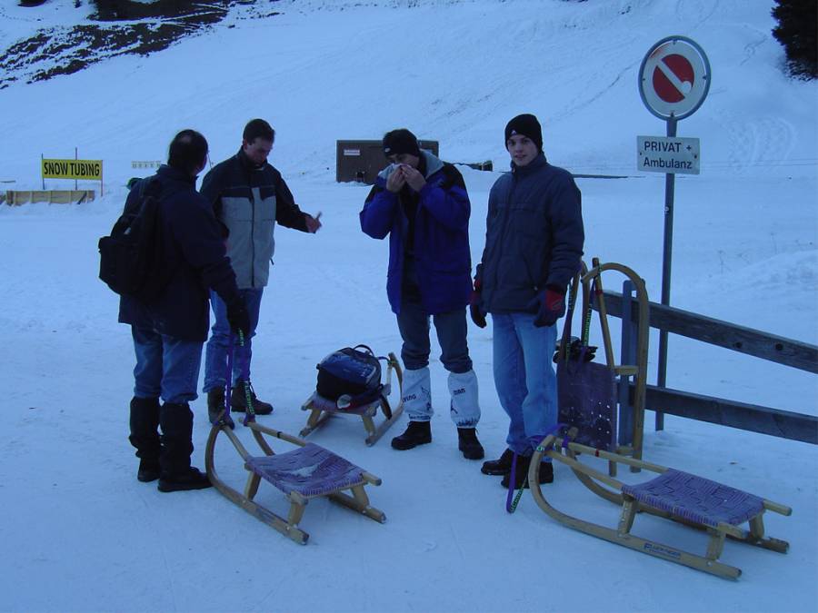 Abfahrtsbesprechung nach der letzen Fahrt