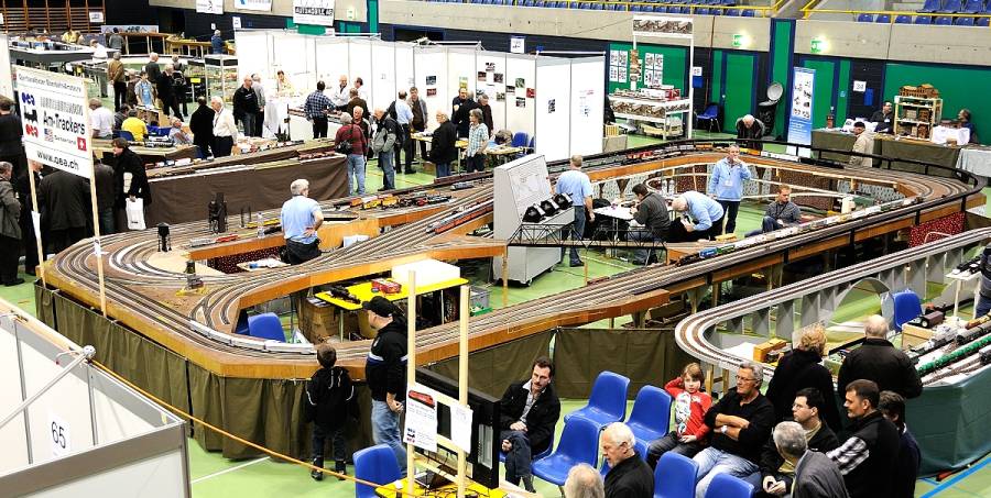 Die Modulanlage der Am-Trackers an der Spur 0 Expo.