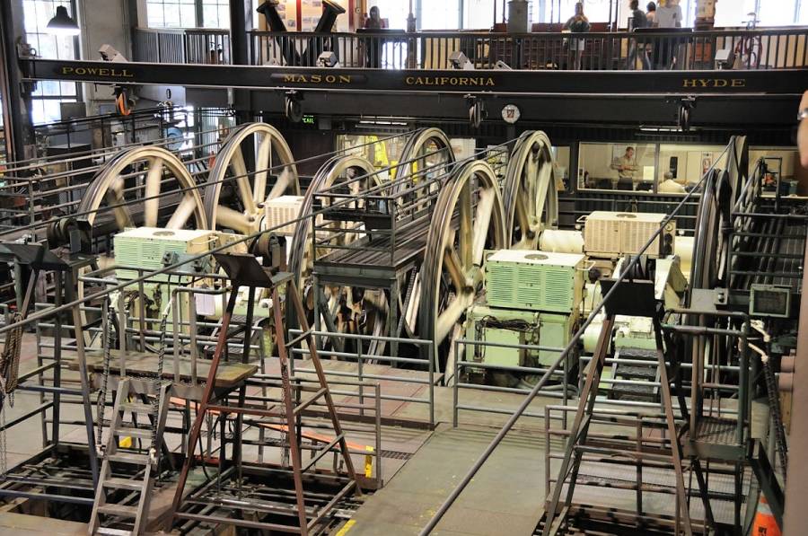 Einen Besuch wert ist auch das Cable Car Museum, in dem sich auch die
Antriebsanlage für die insgesamt vier Seile befindet.  ----- © Markus Amport,...